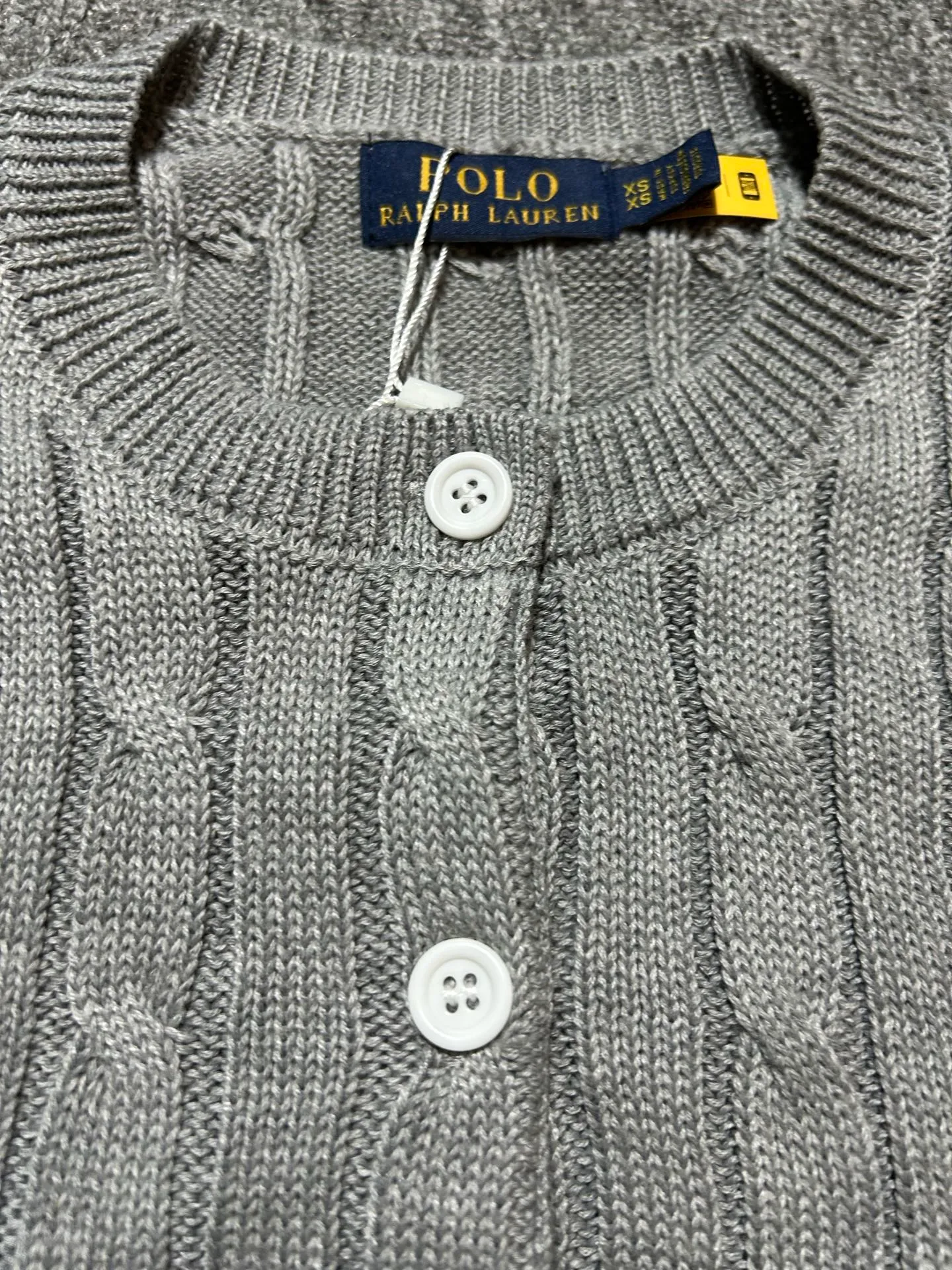 P160 20💰 Ralph Lauren round neck solid color pony embroidered logo cardigan knitted sweater Size: XS～L